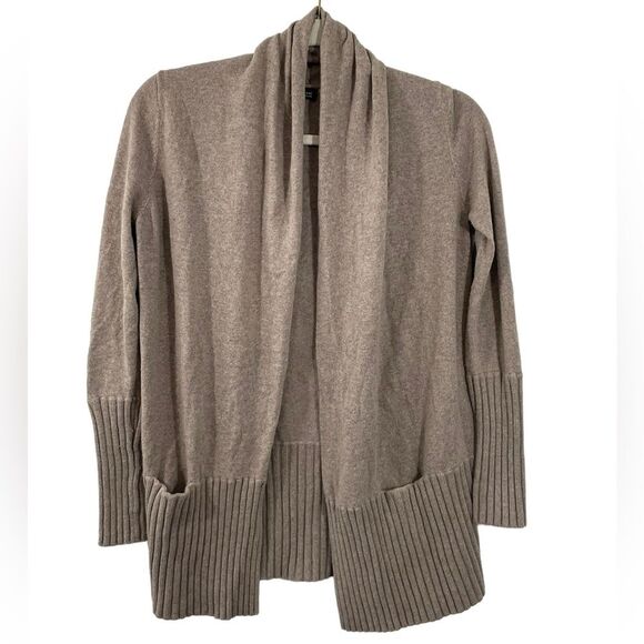 Banana Republic Luxury Cashmere Blend Ribbed Hidden Pocket Cardigan Sweater XS - Picture 1 of 6